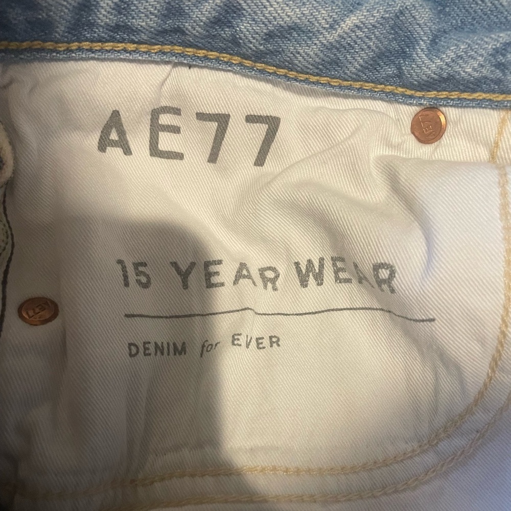 American Eagle AE77 The Boot Premium Denim Jean Size 30 Distressed - Picture 5 of 10